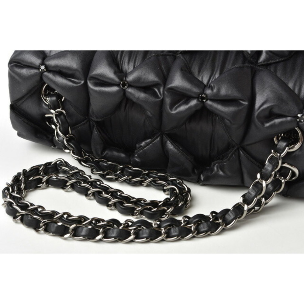 CHANEL Shoulder Bag Nylon Ribbon Black - Picture 6 of 14